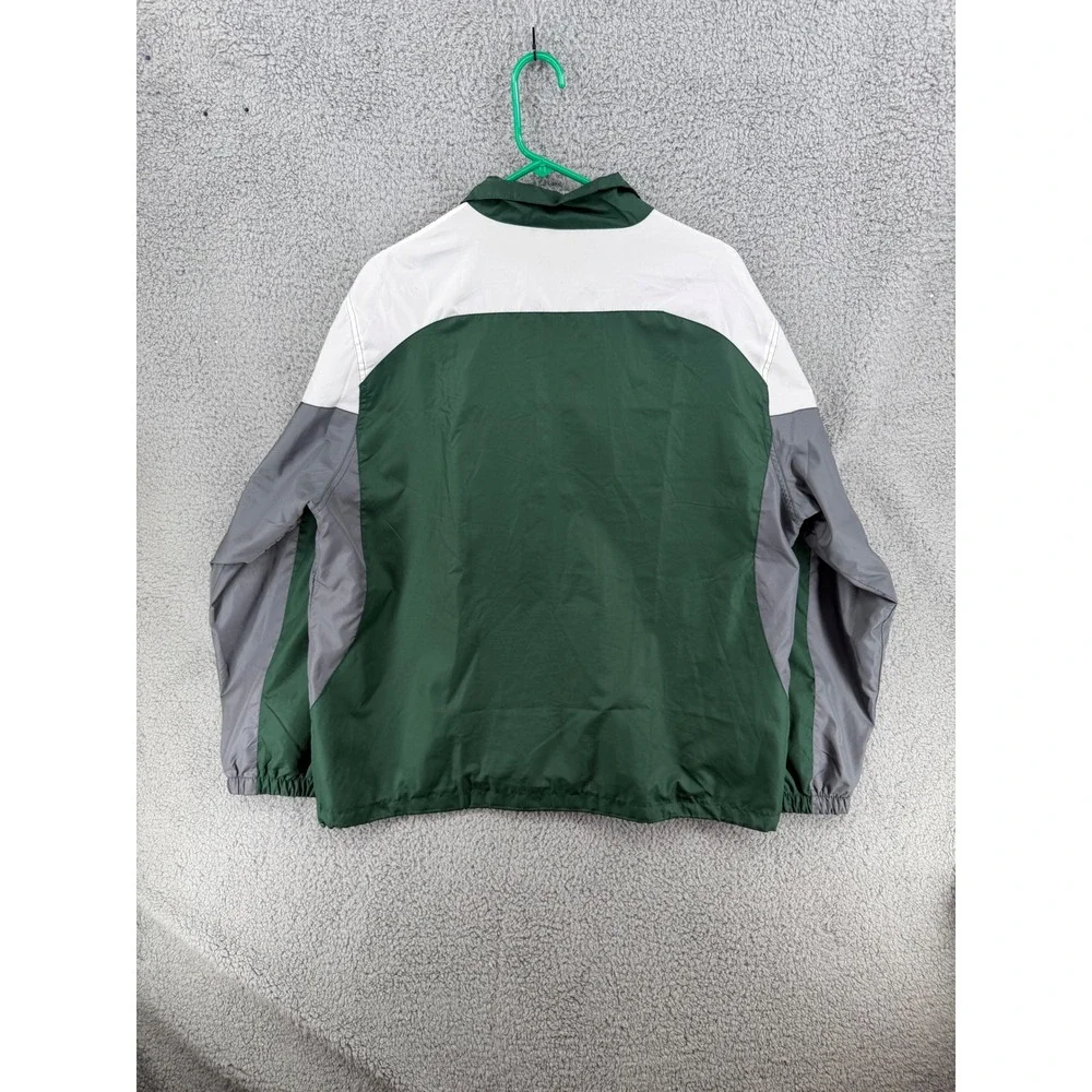 Vintage Dunbrooke Green Bay Packers Windbreaker Jacket Green White Gray Mens XL